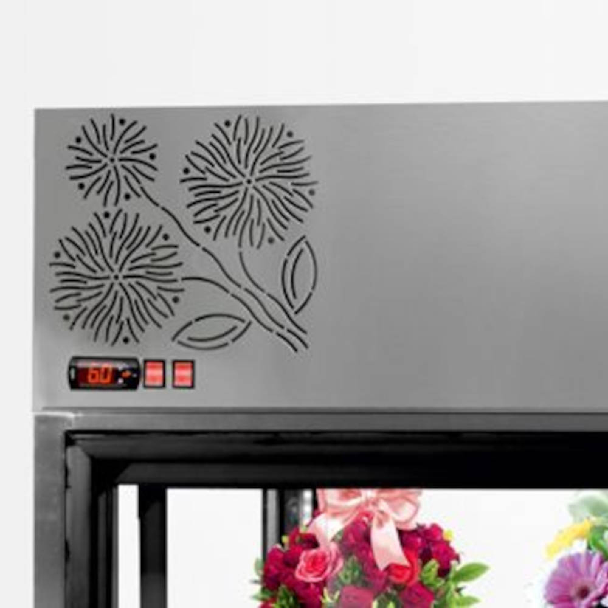 Kukkakylmäkaappi SMK Flower metallileikkaus